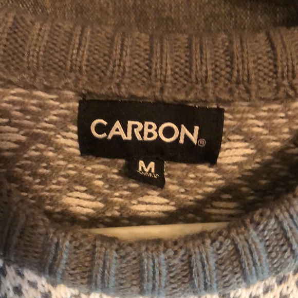 Men’s artsy Christmas Holiday striped snowman sweater - Picture 6 of 7